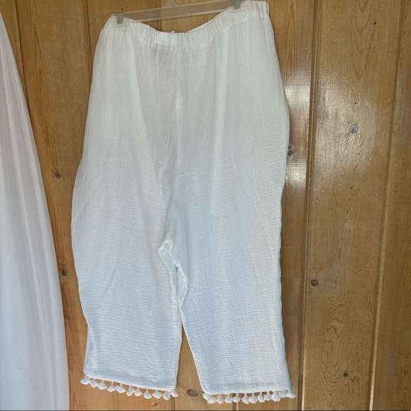 Cynthia Rowley Ultra Soft Crop Length Wide Leg Pants-2X - Picture 2 of 6